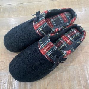 Womens slide on house home slippers loafers shoes L